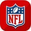 NFL logo shield on a red rounded-square background.